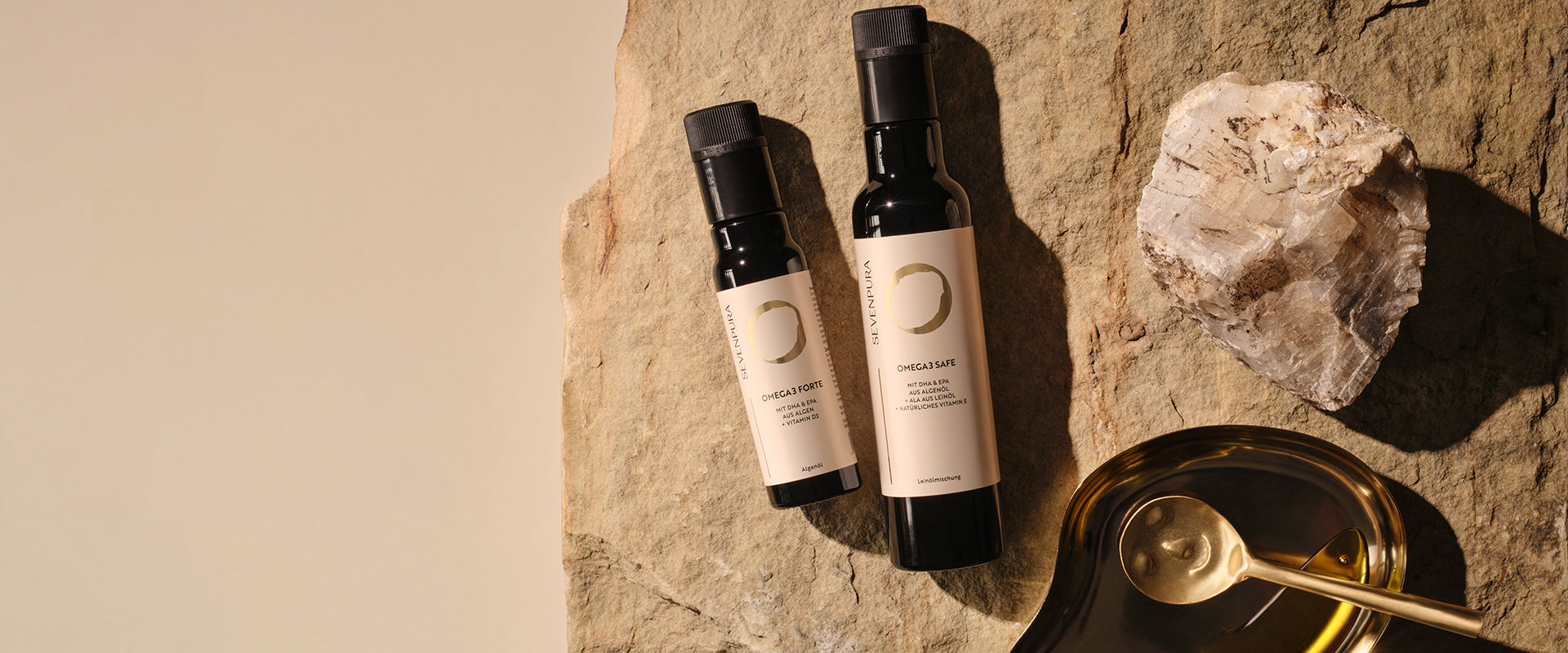 Leinöle mit Algen zur Omega 3 Nahrungsergänzung